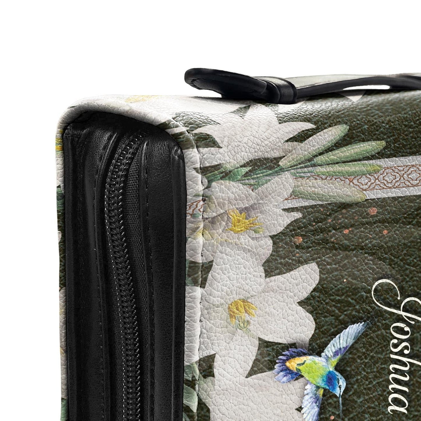  Personalized Bible Cover - Be Strong And Courageous Joshua 1 9 Hummingbird Lily Bible Cover for Christians