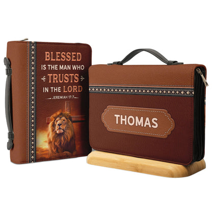  Personalized Bible Cover - Blessed Is The Man Who Trusts In The Lord Jeremiah 17 7 Bible Cover for Christians