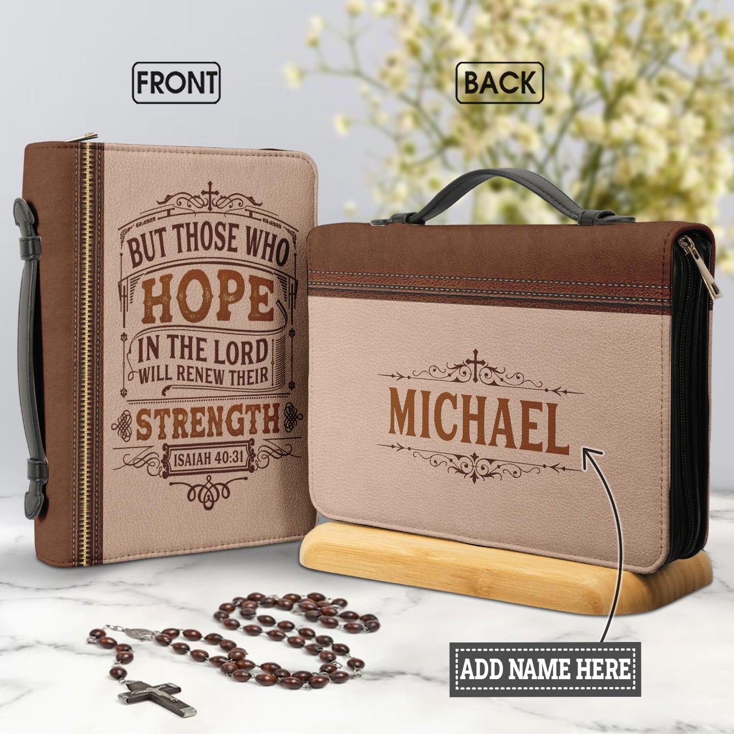  Personalized Bible Cover - But Those Who Hope In The Lord Will Renew Their Strength Isaiah 40 31 Bible Cover for Christians