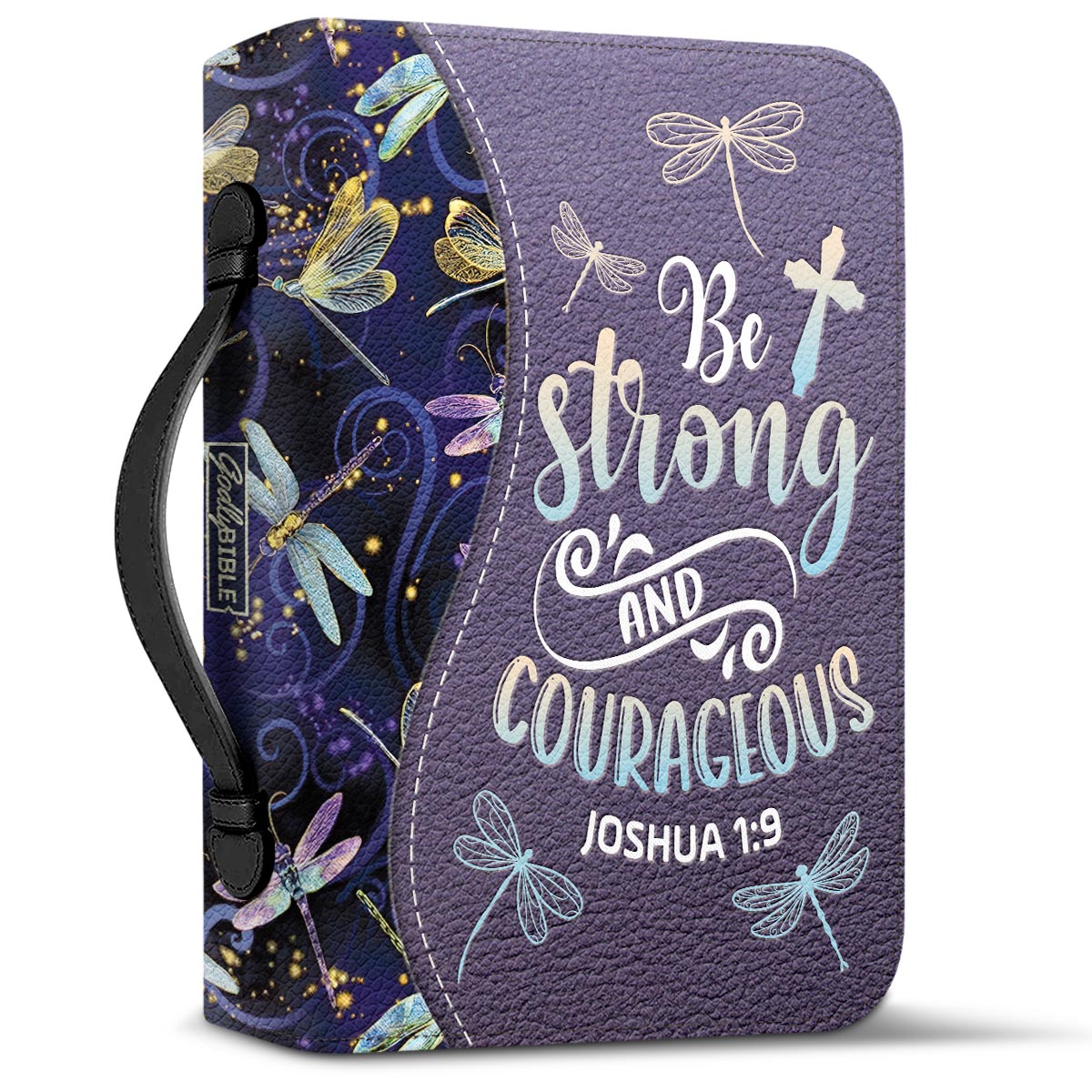  Personalized Bible Cover - Joshua 1 9 Be Strong And Courageous Dragonfly Bible Cover for Christians