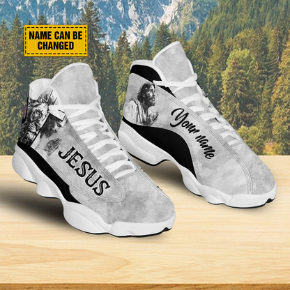 Personalized Jesus And Lion J13 Shoes - Lion Of Judah Shoes - Jesus Shoes