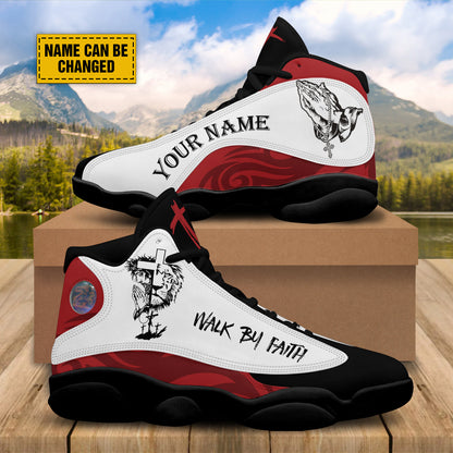Personalized Jesus Christ J13 Shoes - Walk By Faith Shoes - God Prayers Custom J13 Shoes