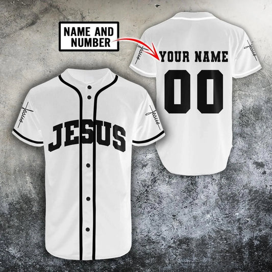 Personalized Jesus For Men and Women Custom Baseball Jersey - Personalized Jesus Baseball Jersey For Men and Women