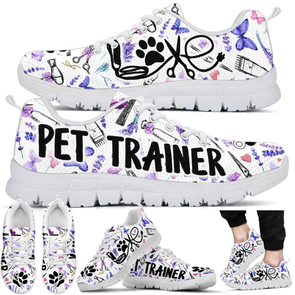 Pet Trainer Lavender Tools Sneakers Shoes, Dog Print Shoes, Best Running Shoes, Unique Gifts For Dog Lovers