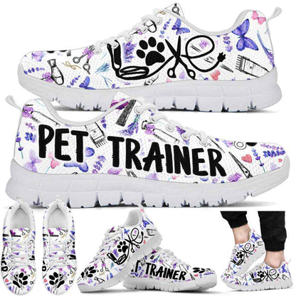 Pet Trainer Lavender Tools Sneakers Shoes, Dog Print Shoes, Best Running Shoes, Unique Gifts For Dog Lovers