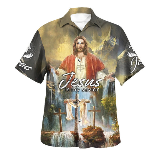 Picture Of Jesus Is My Savior Hawaiian Shirt For Men And Women - Christian Summer Shirt
