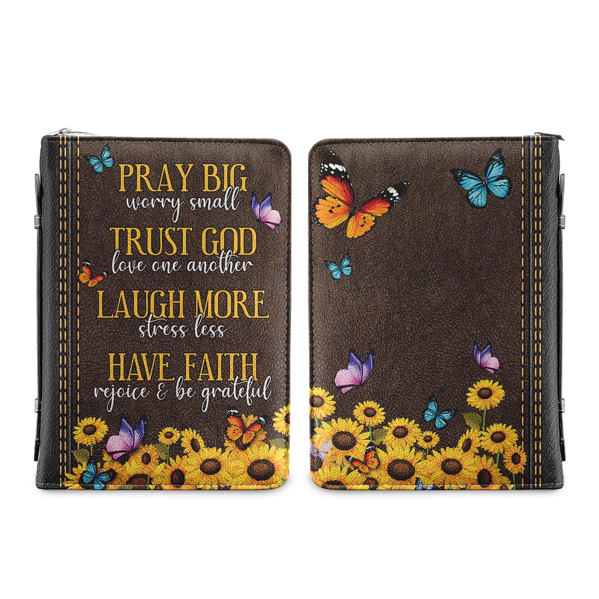 Pray Big Worry Small Trust God Personalized Bible Cover - Christian Bible Covers For Women
