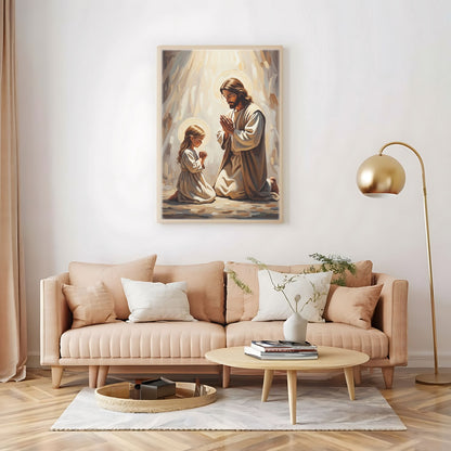 Prayers of Innocence II, Christian Canvas Wall Art, Christmas Gift Ideas, Christian Home Decor, Ciaocustom