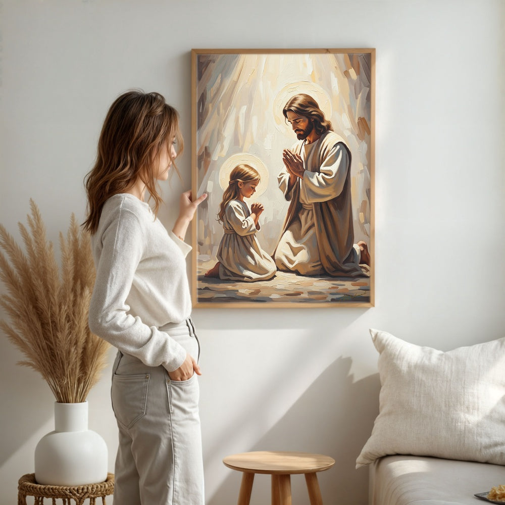 Prayers of Innocence II, Christian Canvas Wall Art, Christmas Gift Ideas, Christian Home Decor, Ciaocustom