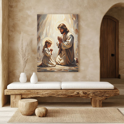 Prayers of Innocence II, Christian Canvas Wall Art, Christmas Gift Ideas, Christian Home Decor, Ciaocustom