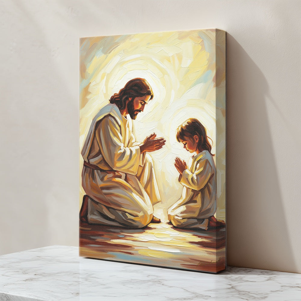 Prayers of Innocence I, Christian Canvas Wall Art, Christmas Gift Ideas, Christian Home Decor, Ciaocustom