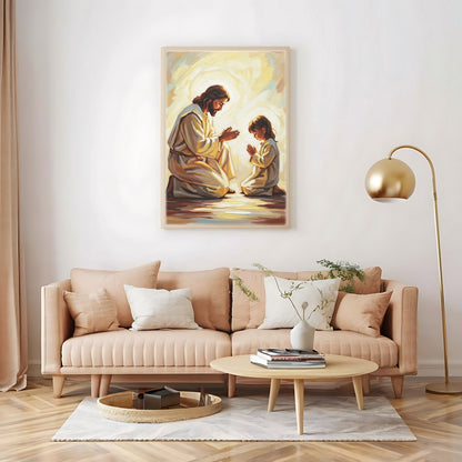 Prayers of Innocence I, Christian Canvas Wall Art, Christmas Gift Ideas, Christian Home Decor, Ciaocustom