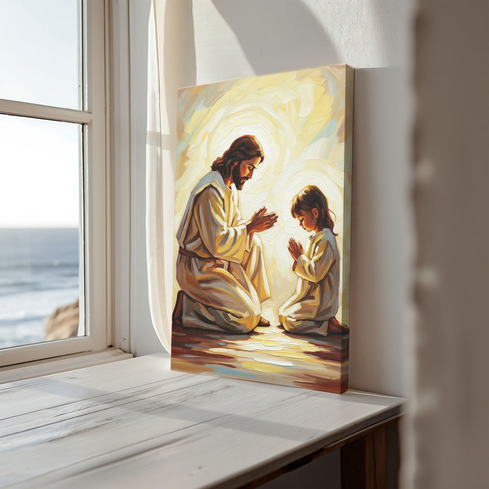 Prayers of Innocence I, Christian Canvas Wall Art, Christmas Gift Ideas, Christian Home Decor, Ciaocustom