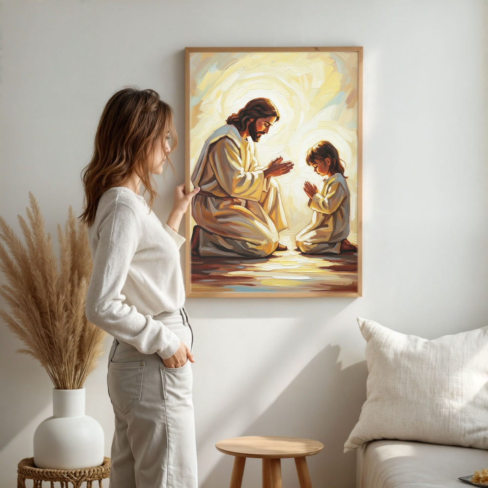 Prayers of Innocence I, Christian Canvas Wall Art, Christmas Gift Ideas, Christian Home Decor, Ciaocustom