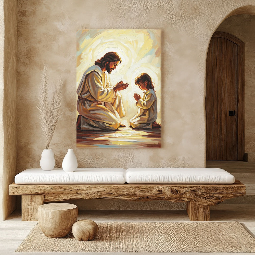 Prayers of Innocence I, Christian Canvas Wall Art, Christmas Gift Ideas, Christian Home Decor, Ciaocustom