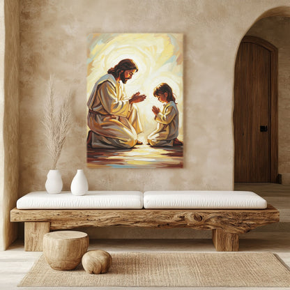 Prayers of Innocence I, Christian Canvas Wall Art, Christmas Gift Ideas, Christian Home Decor, Ciaocustom
