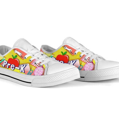 Pre K Teacher Art Paper Cut Out Shoes, Teacher Shoes, Low Top Sneakers