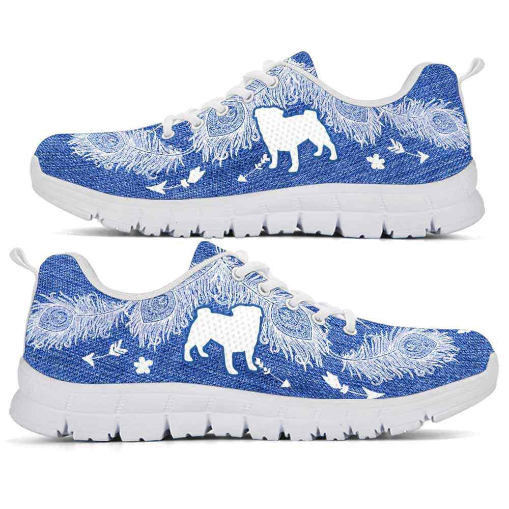 Pug Sneaker, Pug Dog Lovers Sneakers Running Shoes Gift Women Men, Pug Shoes