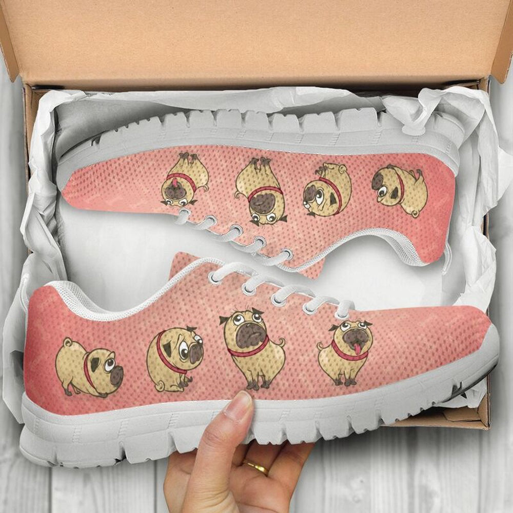 Pug Sneaker, Pug Dogs Sneaker Shoes, Pug Shoes
