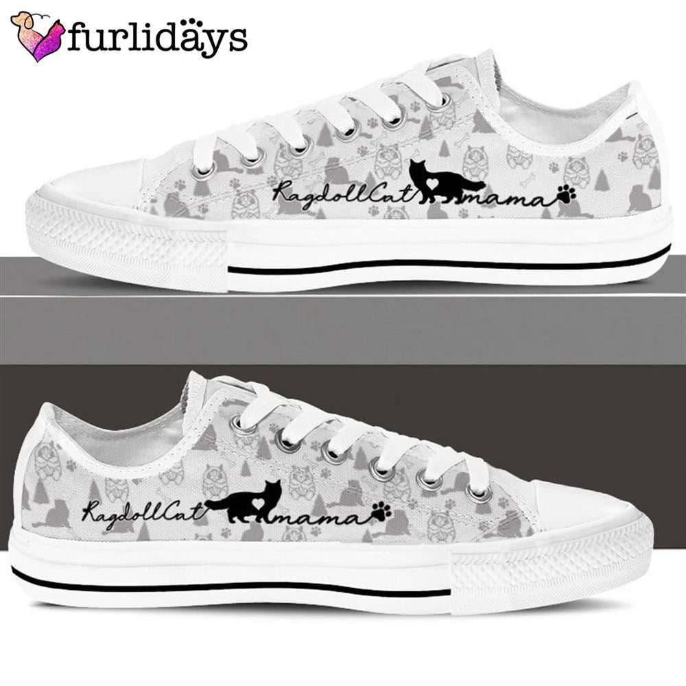Ragdoll Cat Low Top Shoes - Cat Walking Shoes Men Women - Cat Memorial Gift, Cat Canvas Shoes