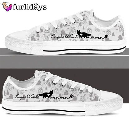 Ragdoll Cat Low Top Shoes - Cat Walking Shoes Men Women - Cat Memorial Gift, Cat Canvas Shoes