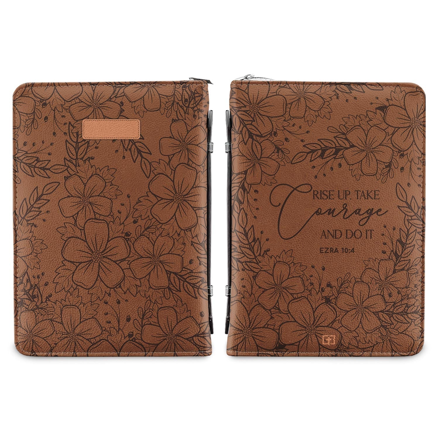 Rise Up Take Courage And Do It Ezra 10 4 Lily Personalized Bible Cover - Christian Bible Covers For Women