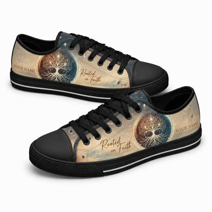 Rooted In Faith Shoes Classic Low Top Shoes black shoes    