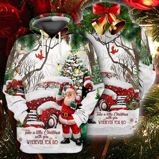 Santa Claus Merry Christmas 1 All Over Print 3D Hoodie For Men And Women, Christmas Gift, Warm Winter Clothes, Best Outfit Christmas
