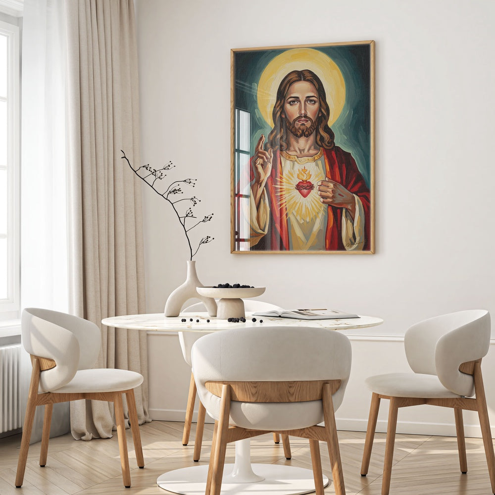 Sacred Heart of Jesus, Christian Canvas Wall Art, Christmas Gift Ideas, Christian Home Decor, Ciaocustom