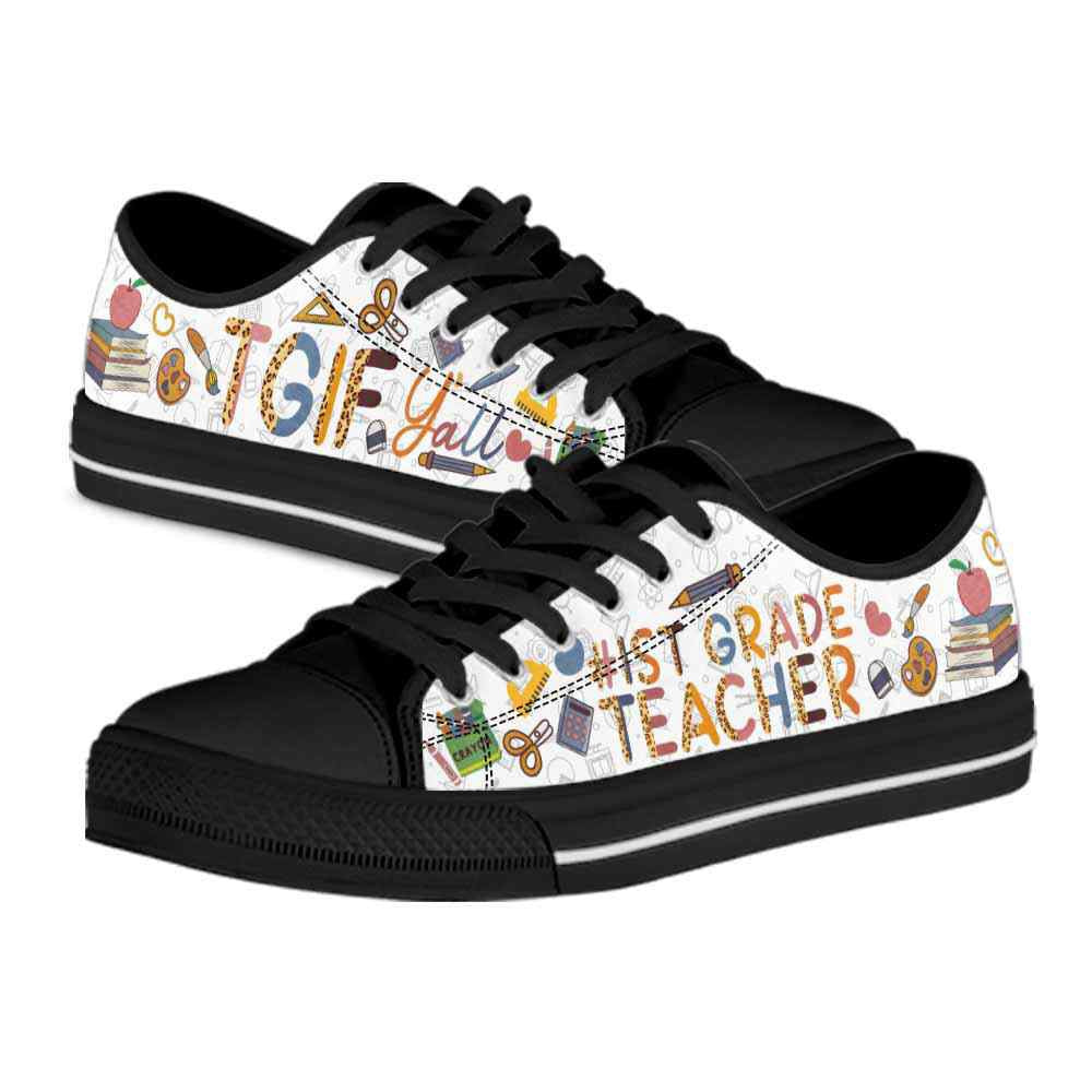 School 1St Grade Tgif Yall Low Top Shoes, Teacher Shoes, Low Top Sneakers
