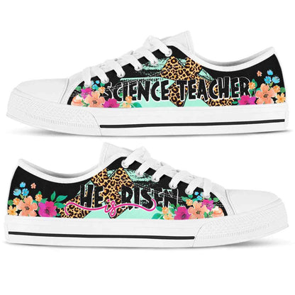 Science Teacher He Is Risen Low Tops, Teacher Shoes, Low Top Sneakers