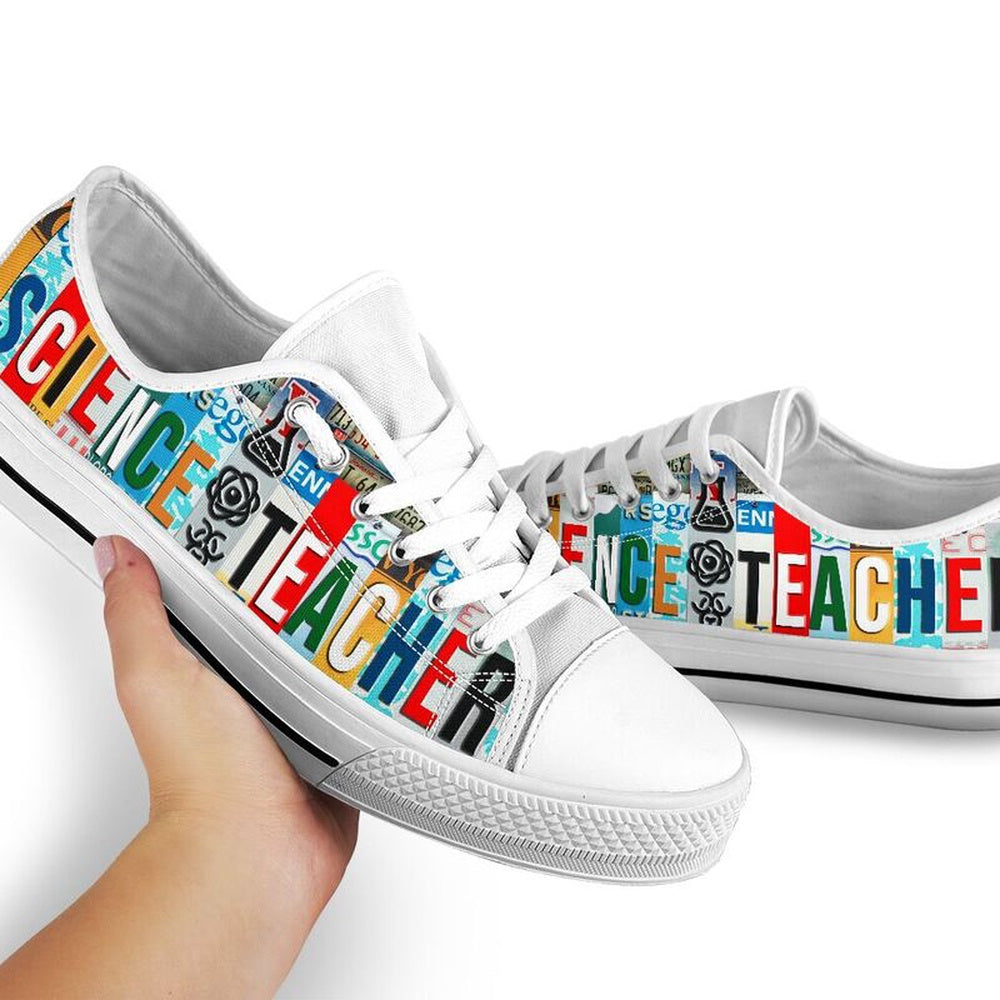 Science Teacher Shoes Shoes License Plate Shoes for Mens, Teacher Shoes, Low Top Sneakers