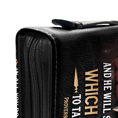 Seek His Will In All You Do And He Will Show You Which Path To Take Proverbs 3 6 Knights Templar Personalized Bible Cover