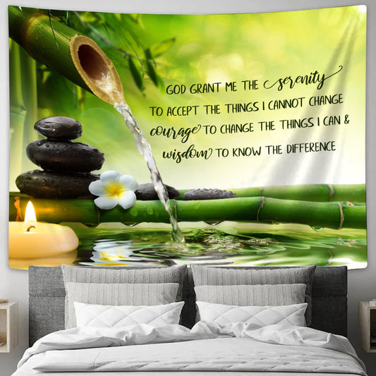 Serenity Prayer Tapestry - Bible Verse Tapestry