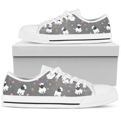 Sheep Shoes, Sheep Sneakers, Sheep Women Shoes Best Gift For Women, Animal Print Canvas Shoes, Print On Canvas Shoes