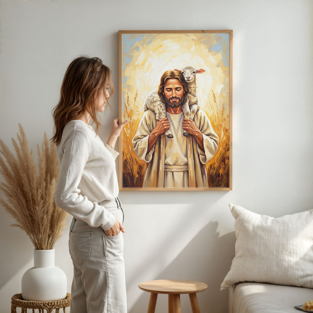 Shepherd of My Soul I, Christian Canvas Wall Art, Christmas Gift Ideas, Christian Home Decor, Ciaocustom