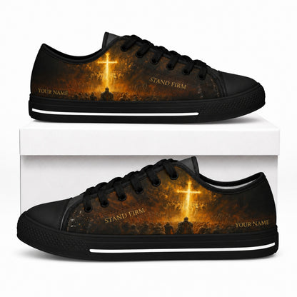 Stand Firm Cross Graphic Low Top Shoes box black      