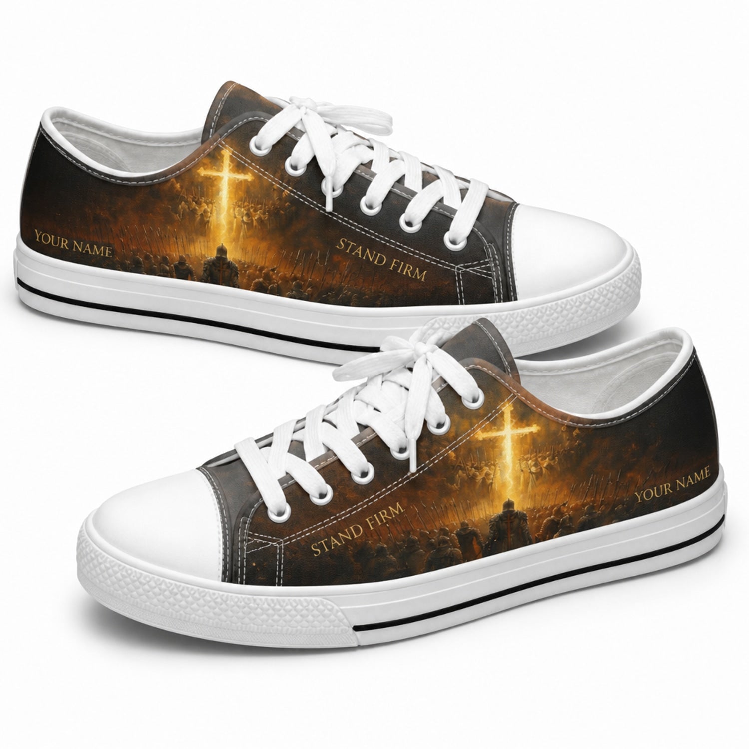 Stand Firm Cross Graphic Low Top Shoes          