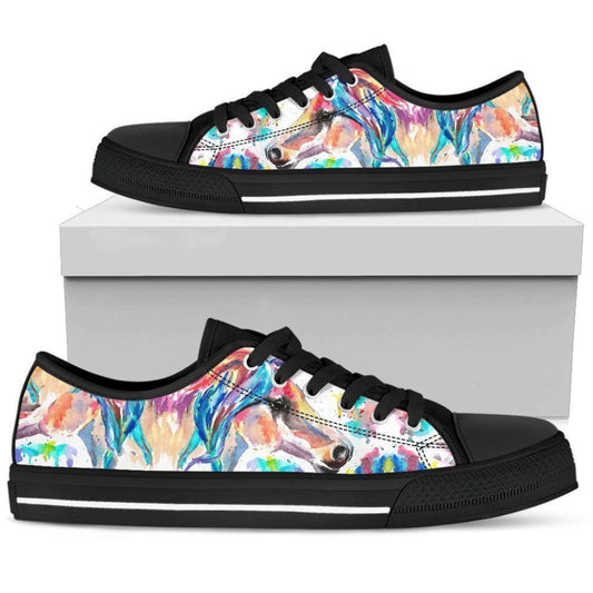 Stylish Multicolor Low Top Shoes, Animal Print Canvas Shoes, Print On Canvas Shoes