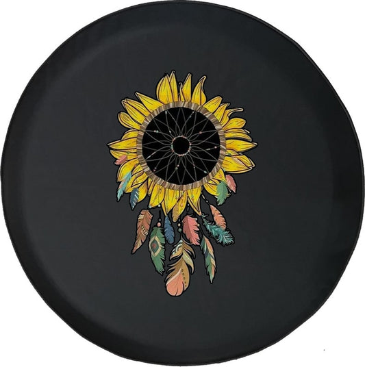 Sunflower Dream Catcher Dreams Flower Spare Tire Cover - Bible Verse Tire Cover
