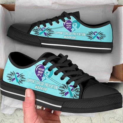 Support Suicide Prevention Shoes Warrior Low Top Shoes , Low Top Sneaker, Low Top Canvas Shoes