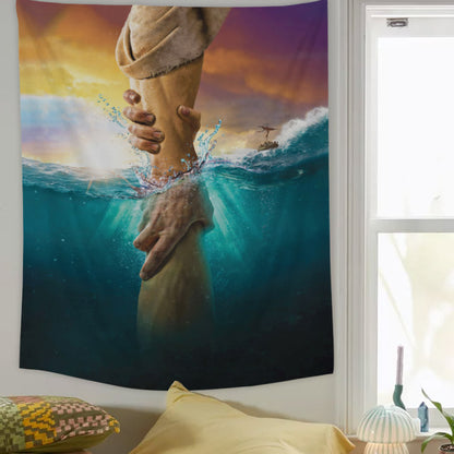 Take My Hand God Tapestry - Christian Tapestry - Bible Verse Tapestry