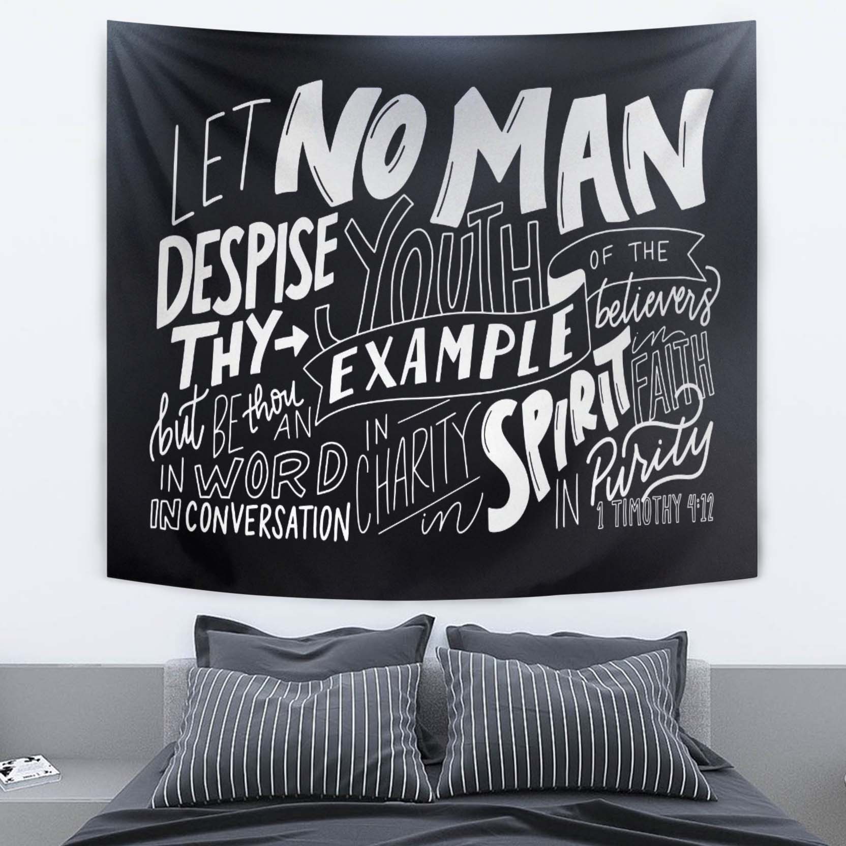 Let No Man Despise Thy Youth Tapestry - Tapestry Wall Decor