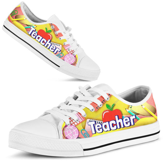 Teacher Art Paper Cut Out Shoes, Teacher Shoes, Low Top Sneakers