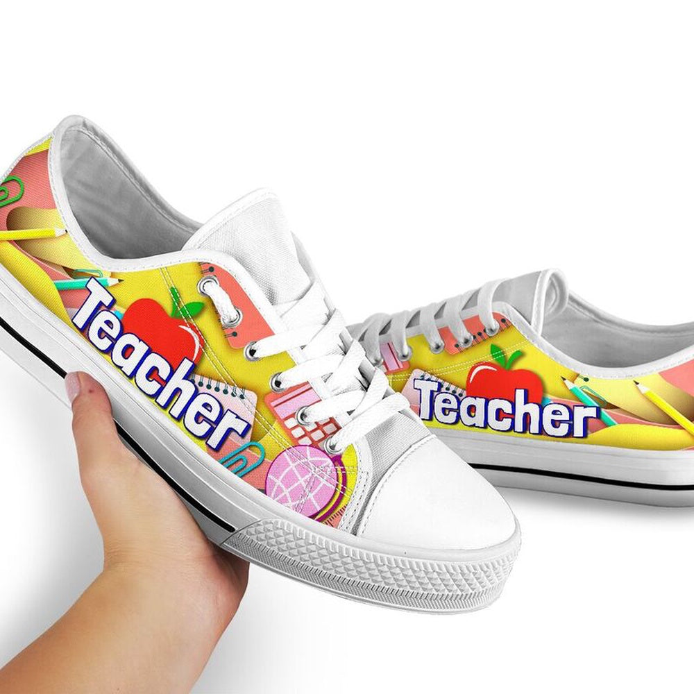 Teacher Art Paper Cut Out Shoes, Teacher Shoes, Low Top Sneakers
