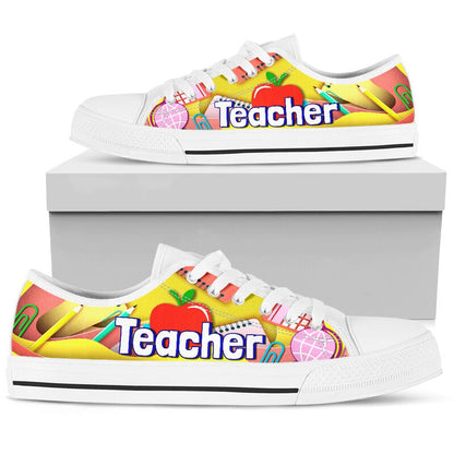 Teacher Art Paper Cut Out Shoes, Teacher Shoes, Low Top Sneakers