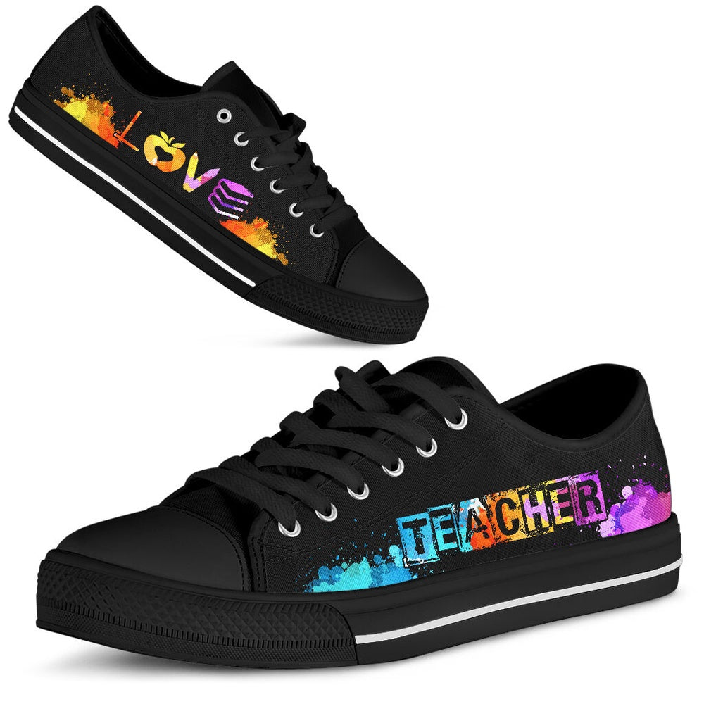 Teacher Love Art Shoes, Teacher Shoes, Low Top Sneakers