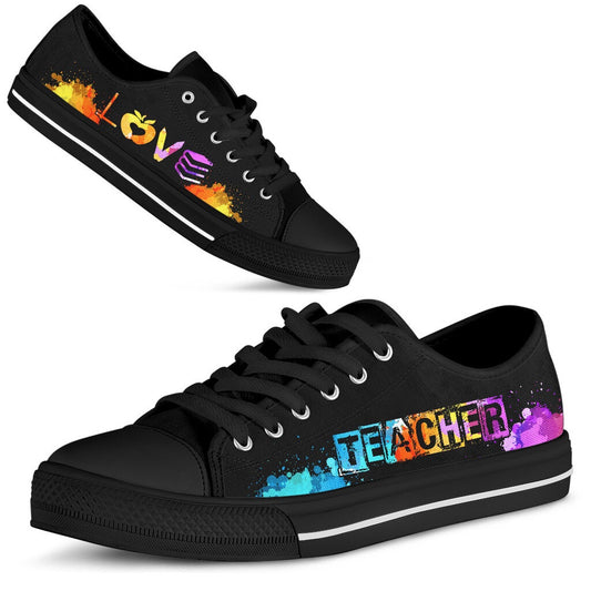 Teacher Love Art Shoes, Teacher Shoes, Low Top Sneakers