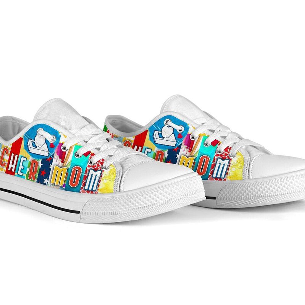 Teacher Mom Shoes License Plate Shoes for Mens, Teacher Shoes, Low Top Sneakers