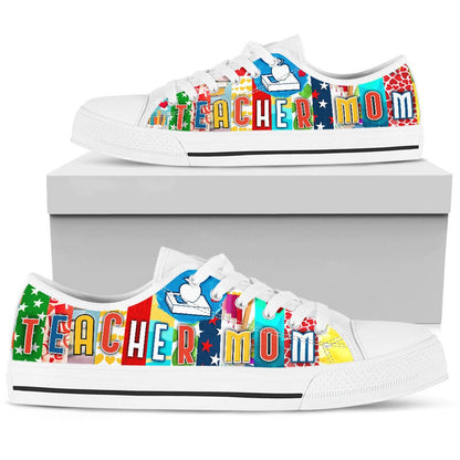 Teacher Mom Shoes License Plate Shoes for Mens, Teacher Shoes, Low Top Sneakers